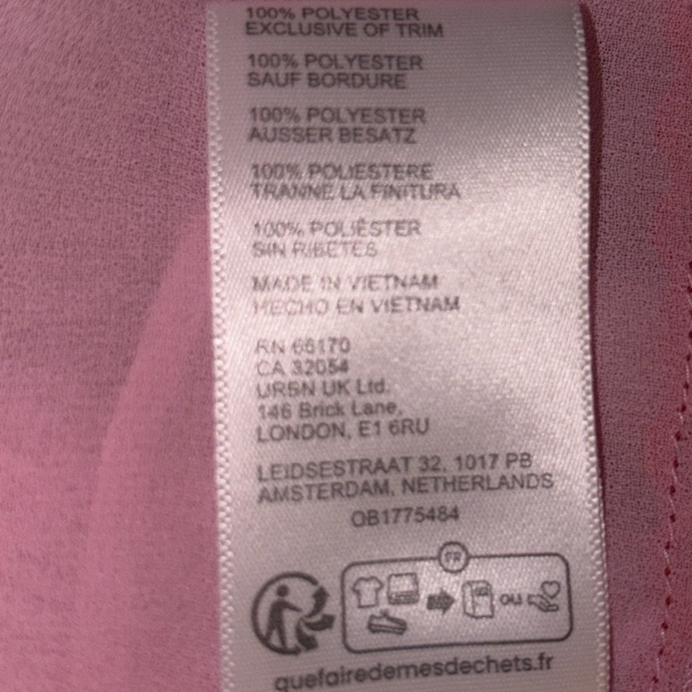 Kimchi Blue Pink and Red Sheer Camisole Top(Pit to pit 18” Length  10”) - Picture 6 of 8